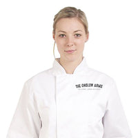 White Coolmax Chefs Jacket - Short Sleeved - Unisex (concealed press stud fastenings)