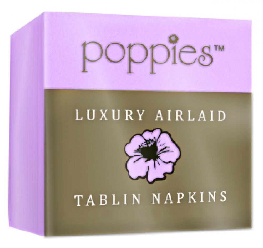 Poppies Europe Airlaid 40cm Napkins 500's (4 Fold)