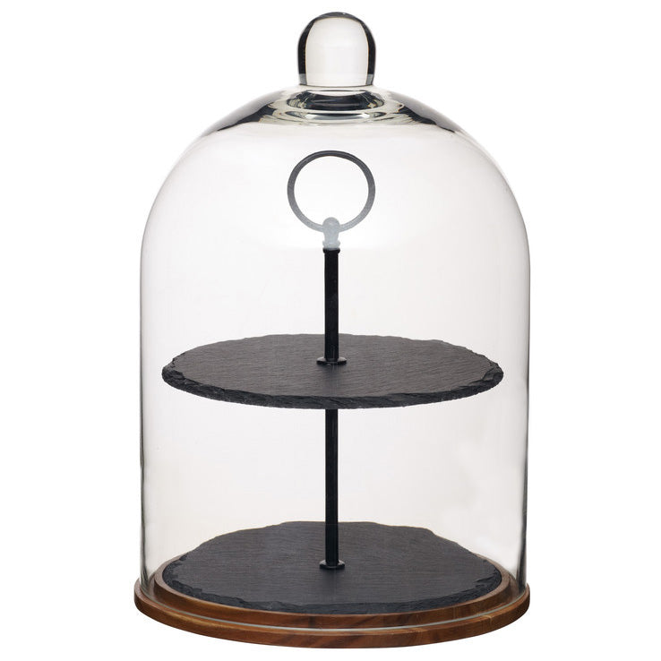 Two Tier Slate Serving Set - Cake Stand or Cheese Stand