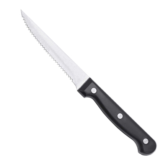 ABS Black Handled Steak Knife  x12