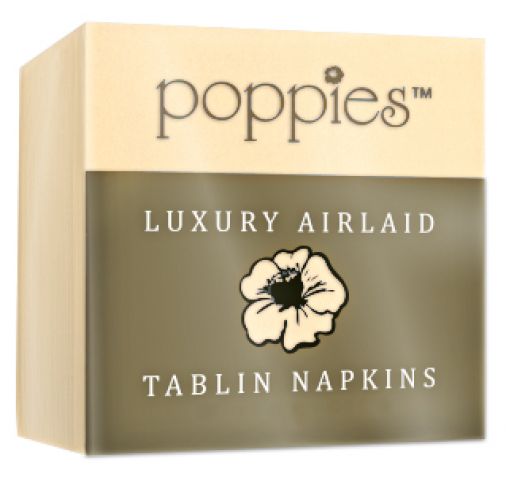 Poppies Europe Airlaid 40cm Napkins 500's (8 Fold)