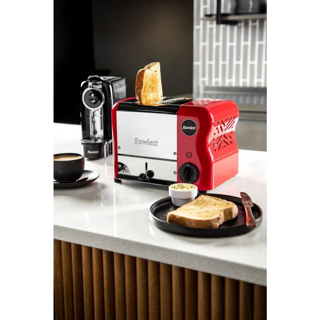 Rowlett Esprit Slot Toaster Jet Black w/2 Additional Elements Sandwich Cage