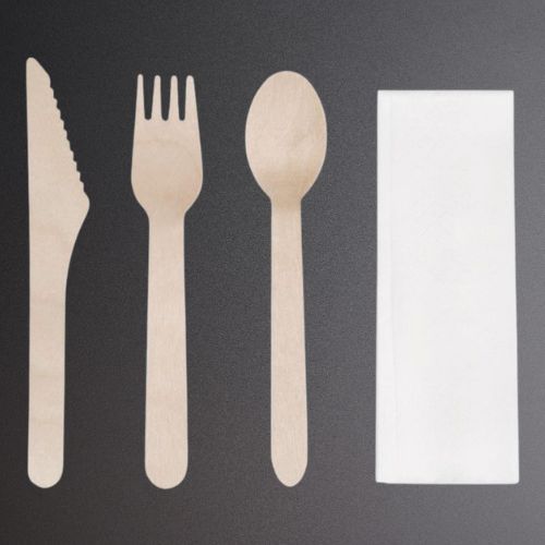 Econ 4 in 1 Meal Pack Birchwood Cutlery Set (500)