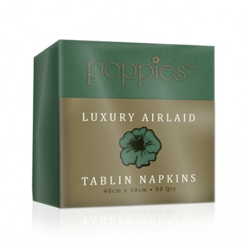 Poppies Europe Airlaid 40cm Napkins 500's (8 Fold)