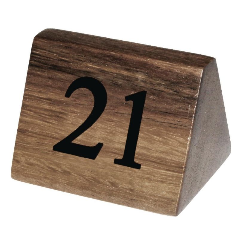 Acacia Table Number Signs Numbers (1-10) 11-20) and (21-30)