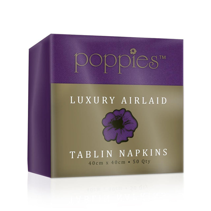 Poppies Europe Airlaid 40cm Napkins 500's (8 Fold)
